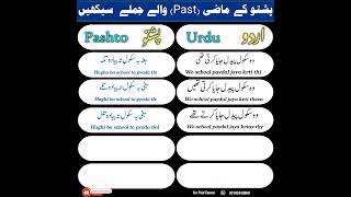 Top 24 Pashto Past Sentences | Daily Routine New 24 Sentences in Pashto  | Learn Pashto in to urdu