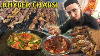 ULTIMATE FOOD TOUR OF PESHAWAR | KHYBER CHARSI | SHEIKH SIRI PAYE | AFGHANI FOOD