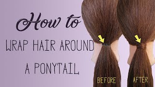 Hair hack: How to hide elastics with your hair without topsy tail in 1 min only(bobby pin method)