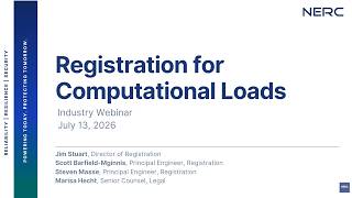 Webinar: Registration for Computational Loads