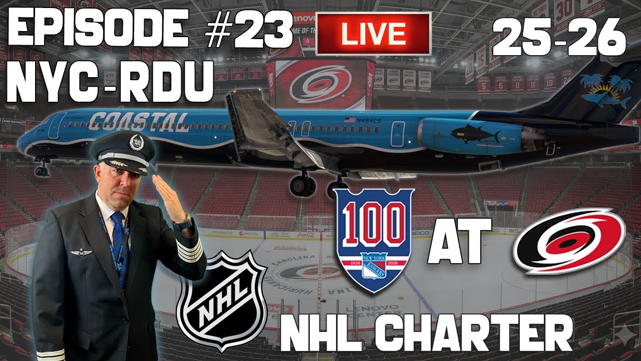 Realistic NHL Charter Flight | Leonardo MD-83 | New York to Raleigh