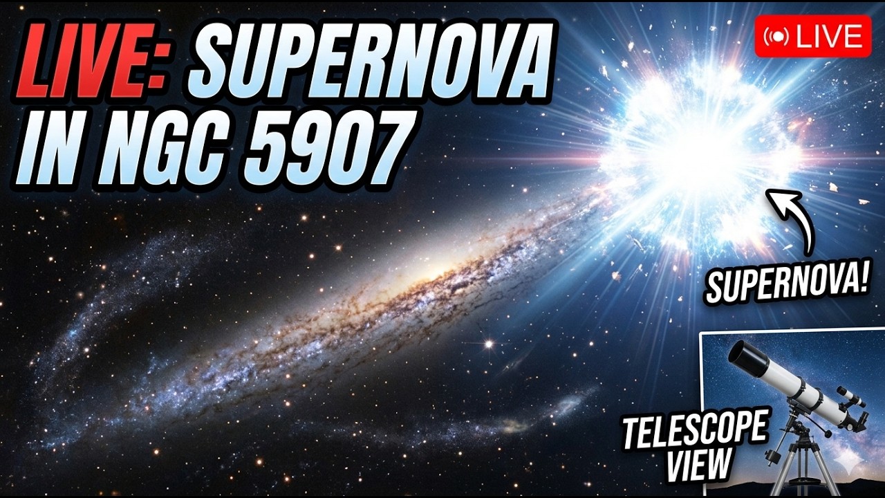 Live - Supernova in Galaxy NGC 5907 (AT2026kid ) - YouTube