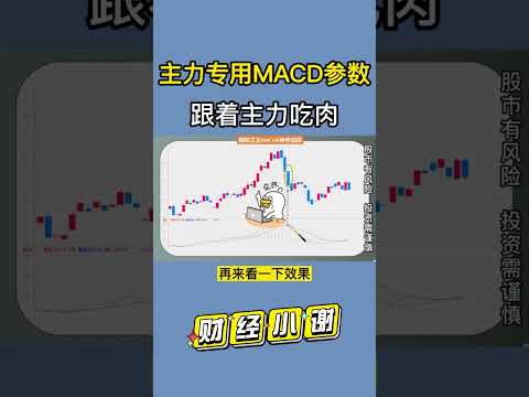 参数改一改，大幅提高成功率！主力专用的MACD参数大揭密！跟着主力吃肉 #技术分析 #macd #k线 #主力 #shorts