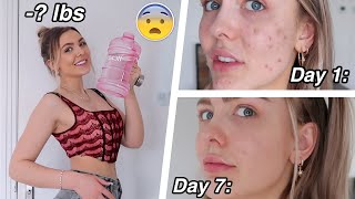 I drank a GALLON of WATER Everyday for a Week.. & here's what happened *SHOOK*