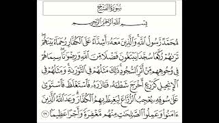 سورة الفتح أيه 29  بصوت الشيخ عبد الباسط