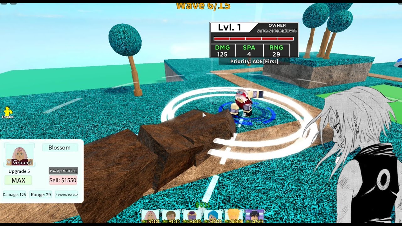 3 Star Sakura Showcase on All Star Tower Defense | Roblox