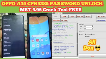 Oppo A15 Password or Pattern Remove || Oppo Cph2185 frp or Pin Forgot | Unlock MRT 3.95 Tool Say