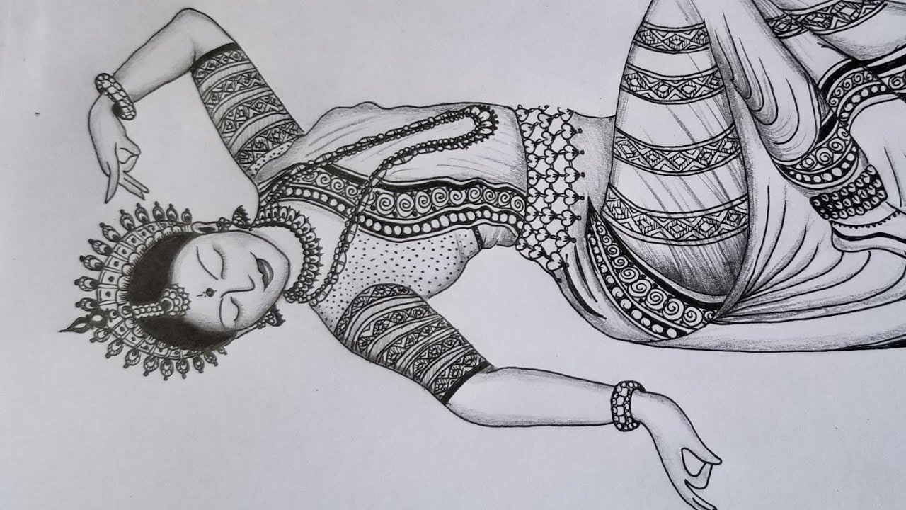 How to draw MANDALA ART inspired by Indian traditional dance ODISSI