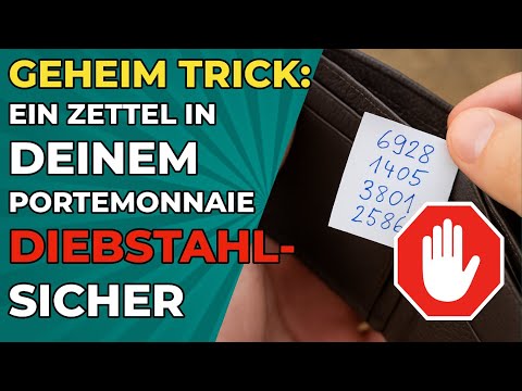💳 Geheim Trick: Ein kleiner Zettel macht dein Portemonnaie DIEBSTAHL SICHER! 😱🛑