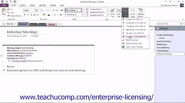 Microsoft Office OneNote 2013 Tutorial Working with Microsoft Outlook 5.3 Employee Group Training
