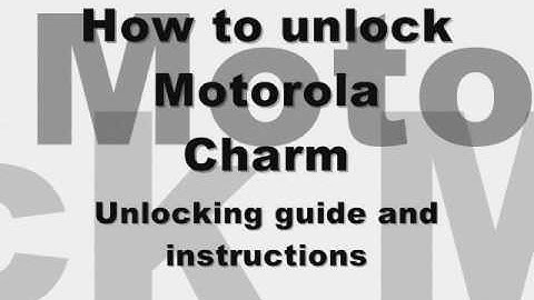 UNLOCK MOTOROLA CHARM MB502 - How to Unlock Motorla Charm mb502 by Subsidy Unlock Code