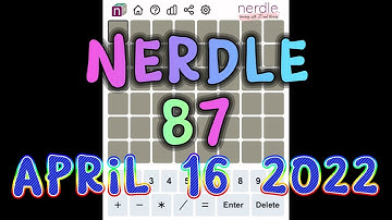 Nerdle 87 | Nerdle Today April 16, 2022