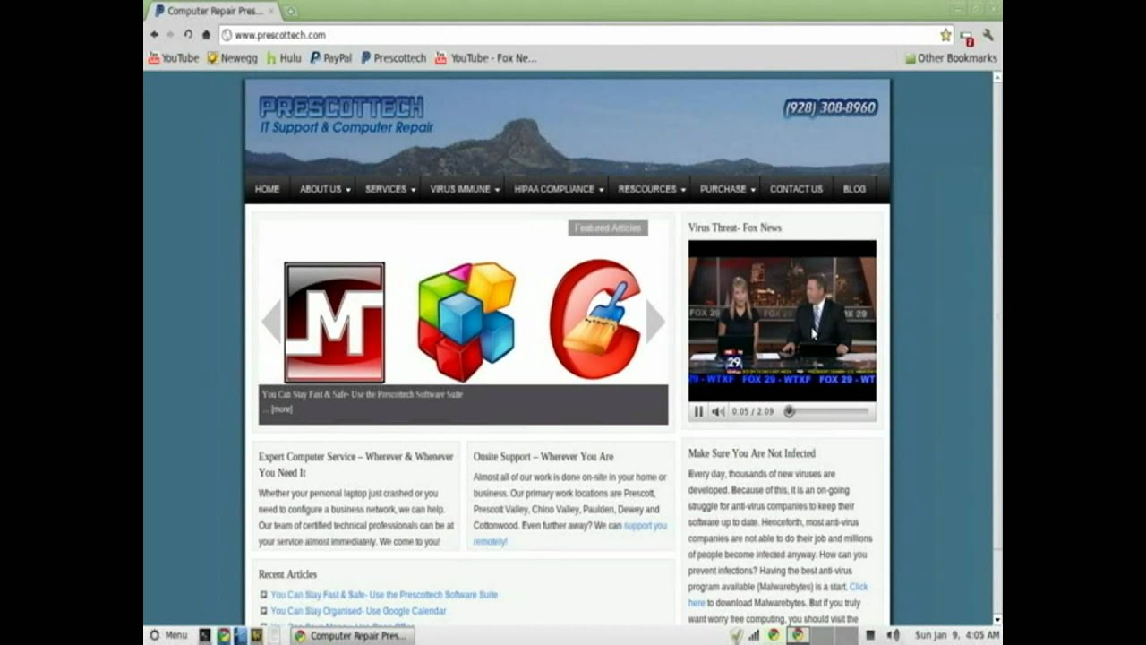 Computer Repair Prescott AZ Prescottech Virus Immune Computer YouTube