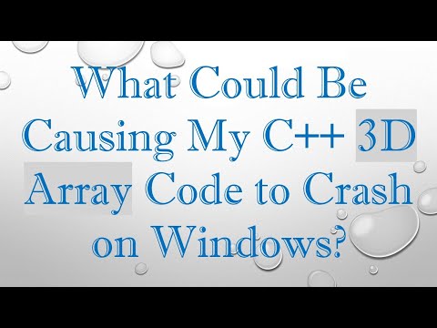 What Could Be Causing My C++ 3D Array Code to Crash on Windows?