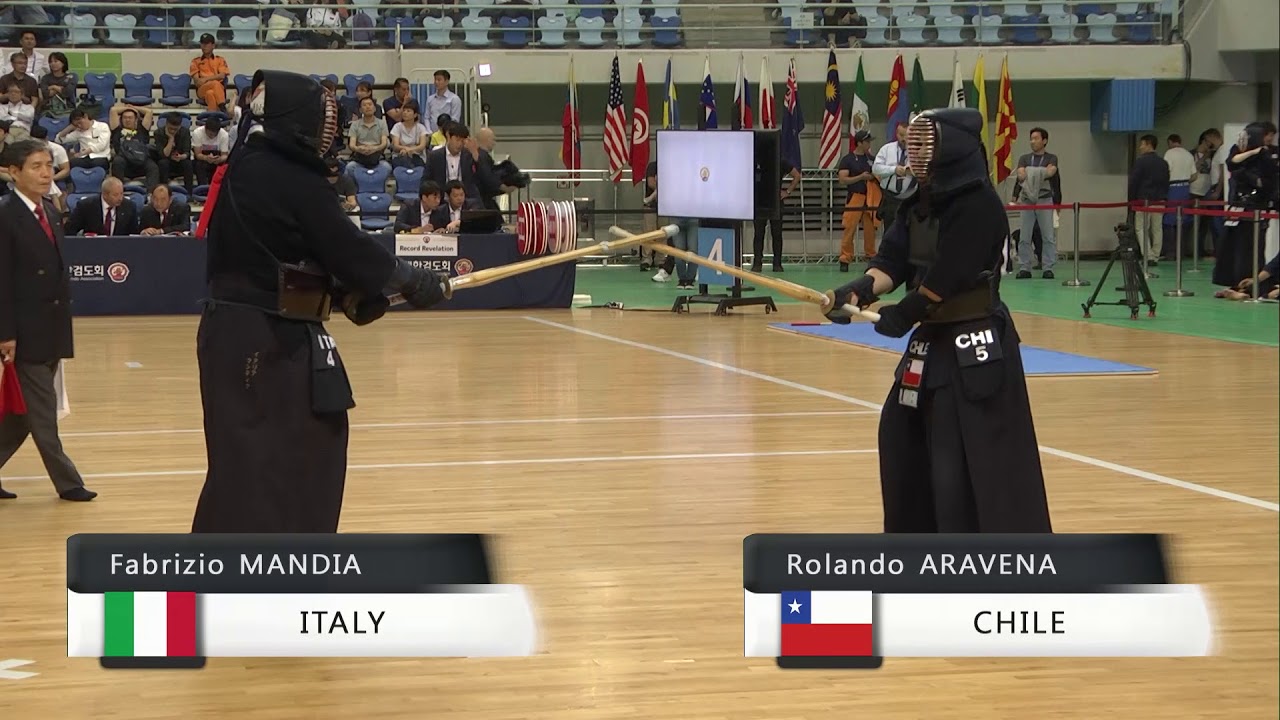 17th World Kendo Championships 3ch F.MANDIA(ITA) vs R.ARAVENA(CHI)