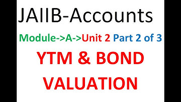 JAIIB || ACCOUNTS || YTM & BOND VALUATION || MODULE A UNIT 2