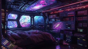 Infinite Nebula Exploration | Private Suite on a Spaceship | Relaxing Deep Space Sounds | 3 Hours