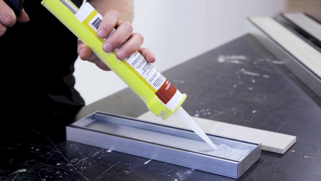 How to silicone the tile into a Lauxes tile insert grate YouTube