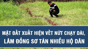 Mặt đất xuất hiện vết nứt chạy dài, Lâm Đồng sơ tán nhiều hộ dân