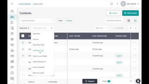 KW Command: Contacts - Bulk Action