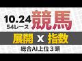 10月24日 競馬予想 競馬指数と展開予想 新潟競馬・東京競馬・京都競馬・高知競馬・佐賀競馬 54レース分 AI予想 #中央競馬 #地方競馬 #平場予想