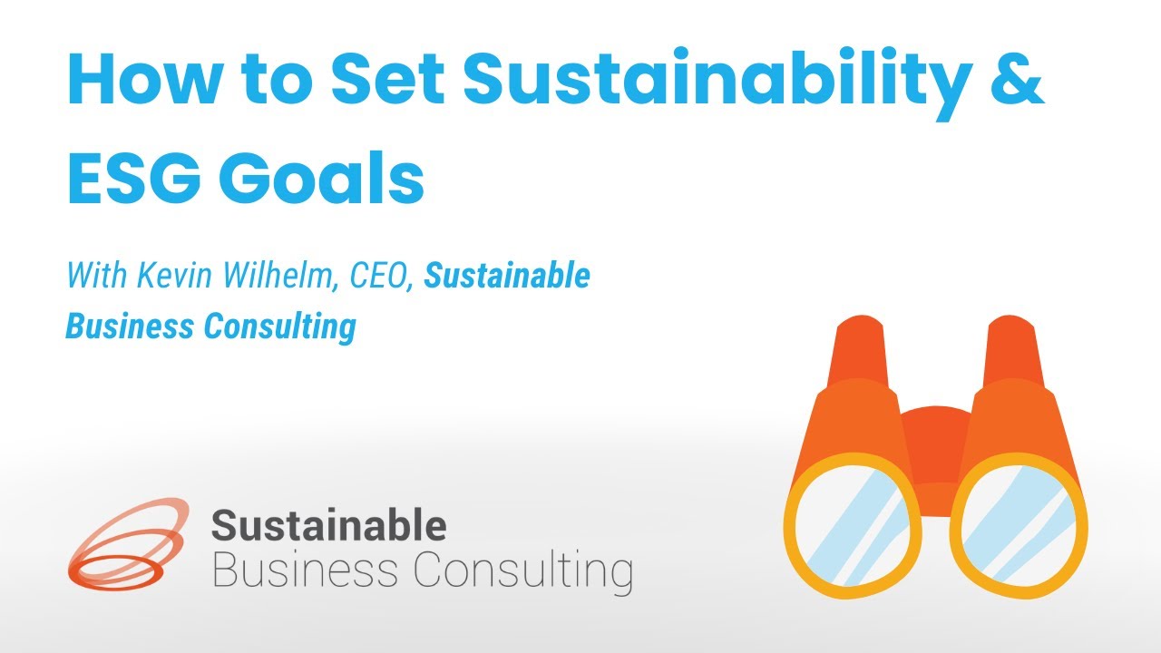 How to Set Sustainability & ESG Goals - YouTube