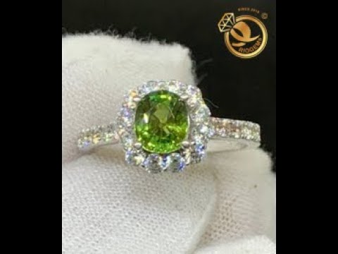 Nhẫn VÀNG 18K đính đá CẨM THẠCH 3mm 1 chỉ