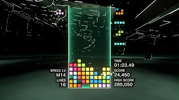 Tetris Effect Master Mode Former PB (176 Lines, 305,850 Points)