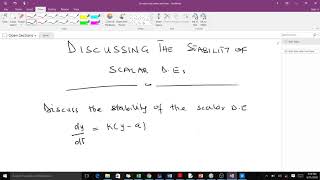 Stability and fixed points of scalar Differential Equation