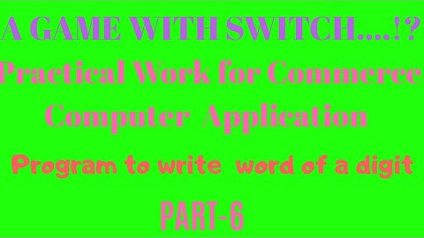 Practical work/computer application/commerce/program to display word of a digit/part 6