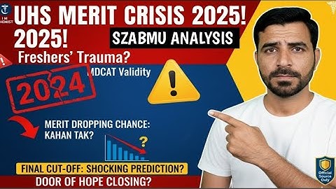 UHS Merit CRISIS 2025: Why Cutoff is NEAR 94% | SZAMBU List Analysis & Freshers Trauma | I M CHEMIST