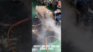Deutz F6L912 engine start-up test #Engine #Testing #Machinery #dieselengine