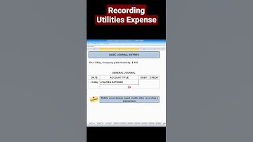 Recording Utilities Expense#bookkeeping #bookkeepingtraining #journalentry #accounting