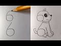 66=собачка | Как легко нарисовать собаку карандашом