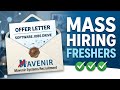 Mass Hiring 2026|Off campus drive for 2025 batch|Software jobs for freshers|Fresher recruitment 2024