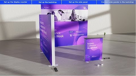 Installation for Tradeshow SEG Modular Lightbox Display Kit G | Step by Step 3D Video Tutorial