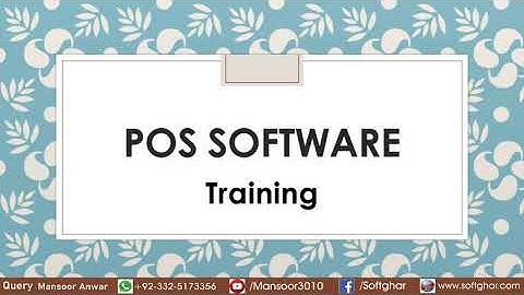 Electronic Store POS Software "Demo" | "Training"