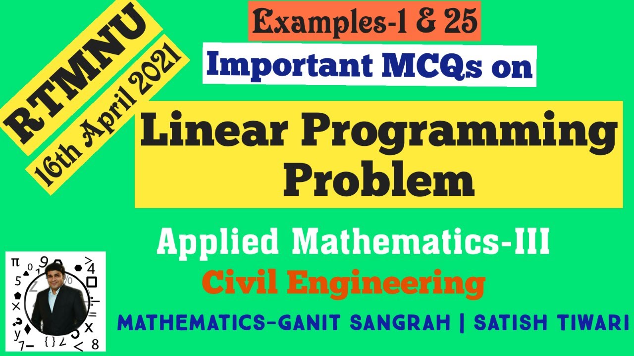 linear programming problems can be solved by mcq
