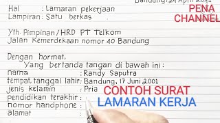 Contoh surat lamaran kerja (terbaru)