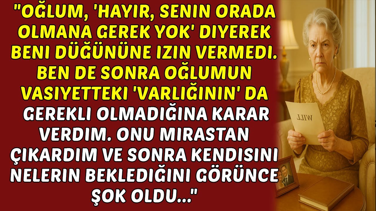 Oğlum Düğününe Girmeme İzin Vermedi Ama Ertesi Sabah Verandamda Ağlıyordu.. HİKAYELER