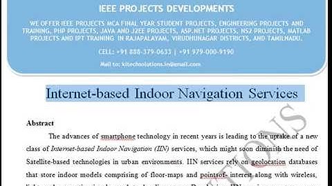 Internet based Indoor Navigation Services