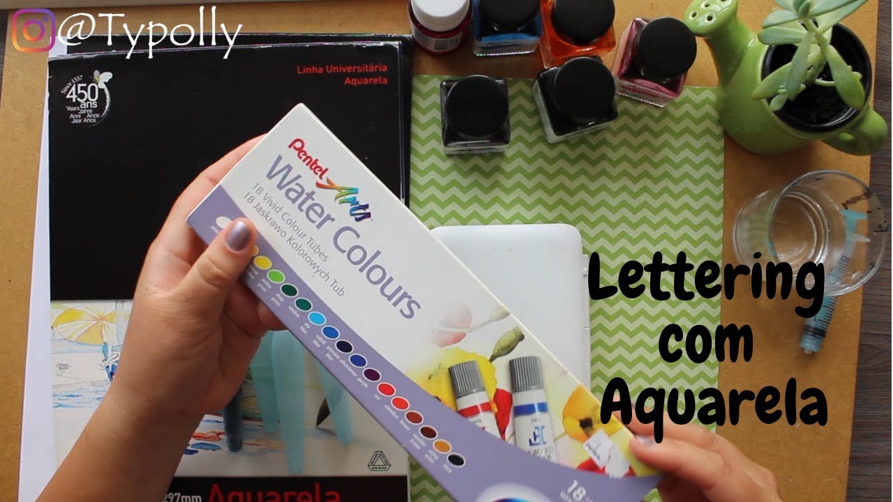 Lettering Com Aquarela/ Lettering with Watercolor - YouTube