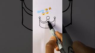 Easy Crown drawing step by step for kids #shorts #ytshorts #kidsart #kids #diy #easydrawing #kidstv