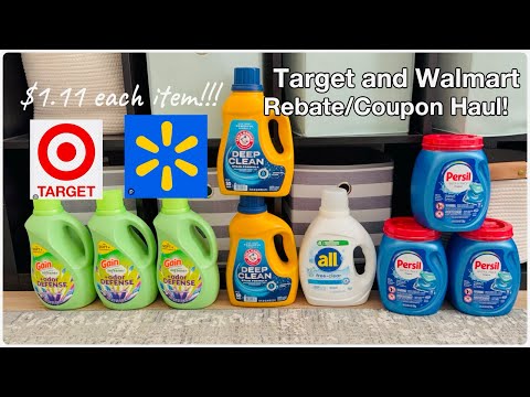 Walmart and Target deals 1.11 each detergent