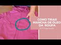 Como tirar mancha de óleo da roupa com produto caseiro. Muito rápido e eficaz!