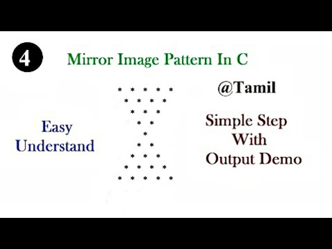 Printing Mirror Star Pattern in C | C Programming in Tamil