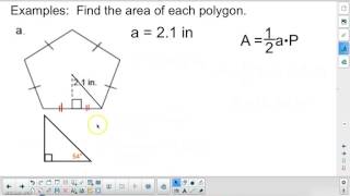 Area of Regular Polygons(using trig)