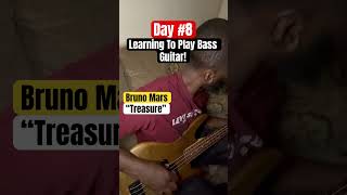8th Day On Bass- Play By Ear! “Bruno Mars #treasure #bass #shorts