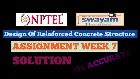 NPTEL ।। Design Of Reinforced Concrete Structure ।। ASSIGNMENT WEEK 7 ।। 2023  #youtubeshorts #viral
