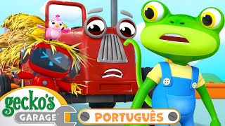 Trator com Problemas | 2 HORAS DO GECKO | Garagem do Gecko em Português | Desenhos Animados Infantis